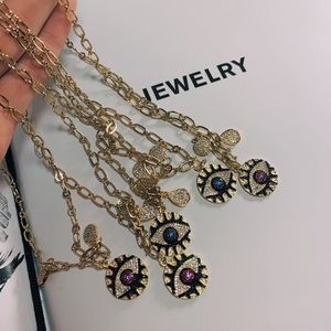 Blue evil eye necklace 💙🧿